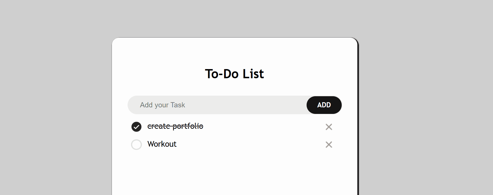 React ToDo Web App