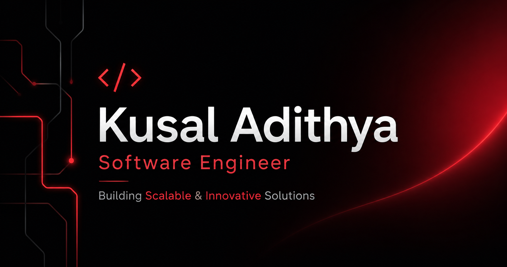 Kusal Adithya - Software Engineer | Web & Mobile Developer